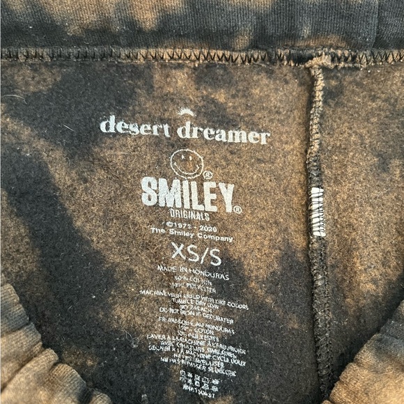 Desert Dreamer tye dye jogger sweatpants smiley face - Picture 3 of 3
